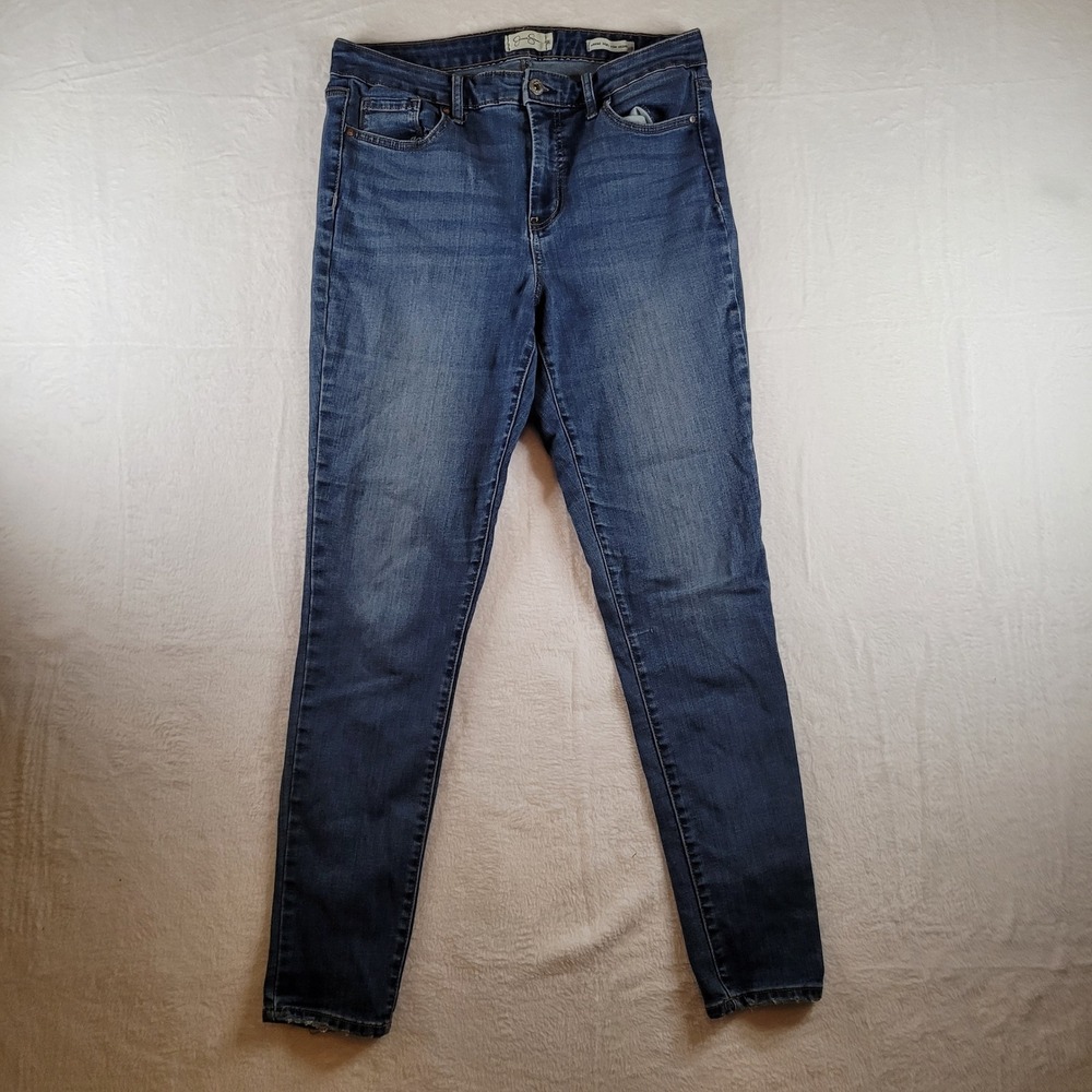 Jessica Simpson Adored High Rise Skinny Jeans Medium Wash Denim Sz 30